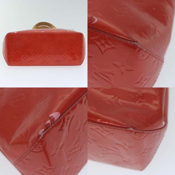 LOUIS VUITTON Monogram Vernis Reade PM Hand Bag Red M91088 - Picture 10 of 12